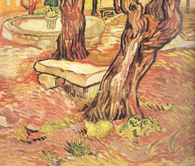 Vincent Van Gogh The Stone Bench in the Garden of Saint-Paul Hospital (nn04) France oil painting art